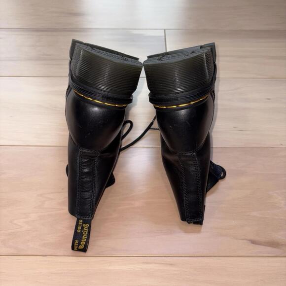 Dr Martens Audrick 8 Eye Platform Boots Black Leather Womens Size 8 Combat - Picture 6 of 8